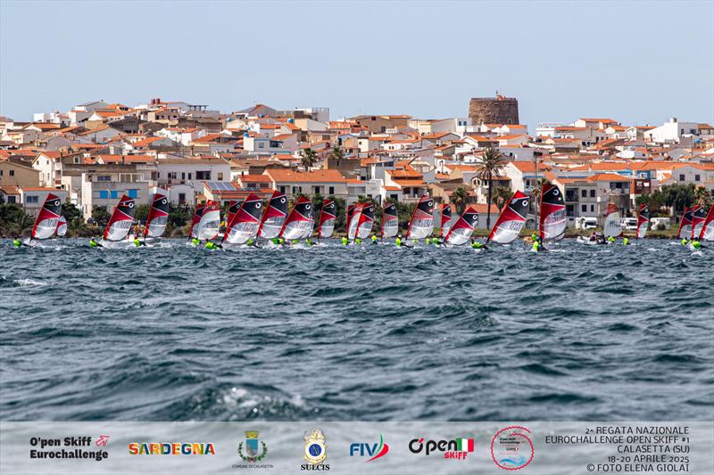 2025 OpenSkiff Eurochallenge at Calasetta - Day 2 photo copyright Elena Giolai taken at  and featuring the O'pen Skiff class