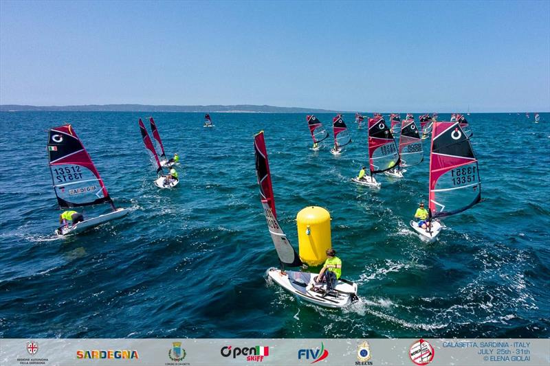 OpenSkiff World Championship 2026 in Calasetta, Italy - Day 2 photo copyright Elena Giolai taken at Lega Navale Italiana Sezione Sulcis and featuring the O'pen Skiff class
