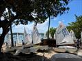 Sailors rigging their boats on the beach at the St. Thomas Yacht Club &copy; IOR / Nikki Barnes