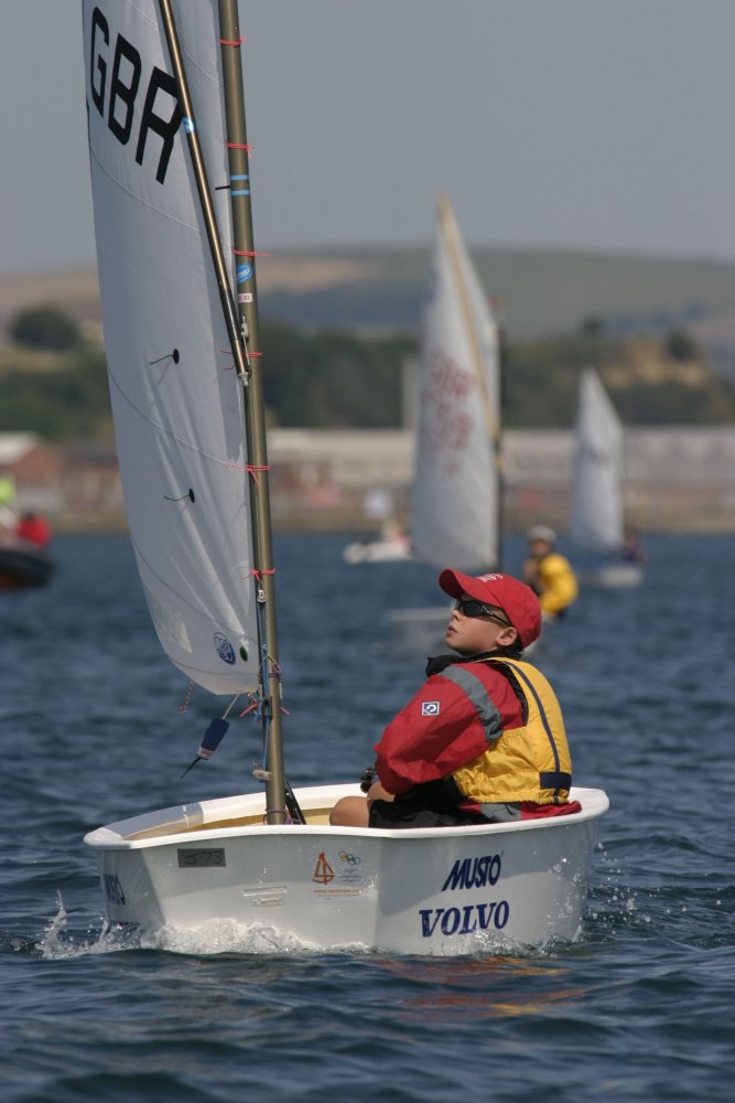 Matthew Rainback wins the main fleet at the Spinnaker Optimist Open photo copyright Nick Bunt taken at  and featuring the Optimist class