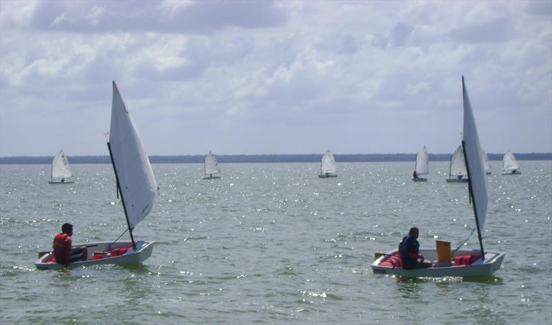 Optimist sailing at the 2014 Corozal Bay Regatta photo copyright George Tomlin taken at Corozal Bay Sailing Club and featuring the Optimist class