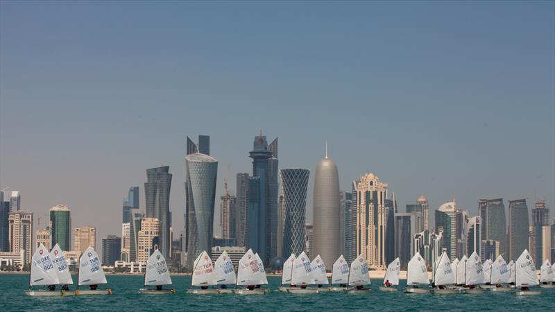 Sail the Gulf Regatta day 4 photo copyright Matias Capizzano / www.capizzano.com taken at Doha Sailing Club and featuring the Optimist class