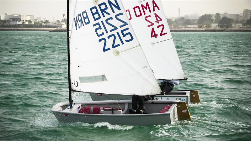6th GCC Sailing Championships day 1 photo copyright Icarus Sailing Media taken at Doha Sailing Club and featuring the Optimist class