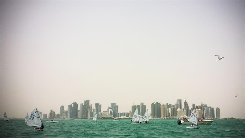 6th GCC Sailing Championships day 2 photo copyright Icarus Sailing Media taken at Doha Sailing Club and featuring the Optimist class