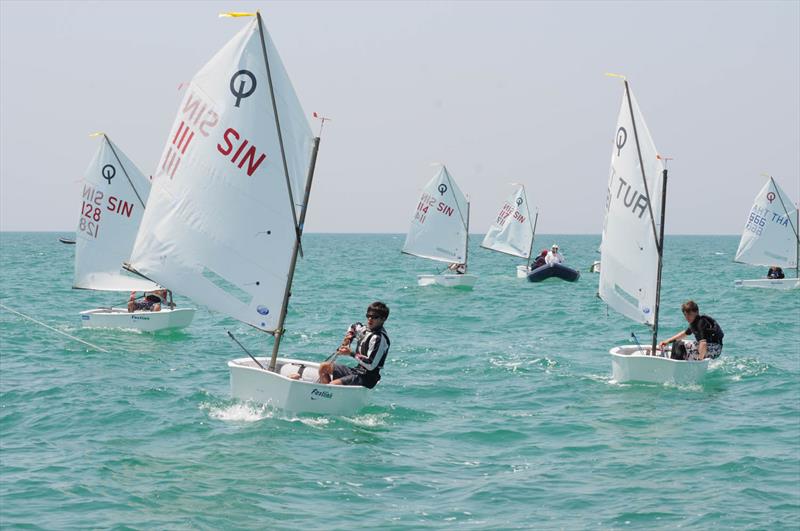 ODA Optimist Asian Championship 2014 day 2 photo copyright Jaffar Ali taken at Bahrain Maritime Sports Association and featuring the Optimist class