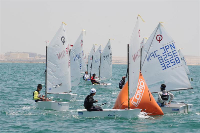 ODA Optimist Asian Championship 2014 day 2 photo copyright Jaffar Ali taken at Bahrain Maritime Sports Association and featuring the Optimist class