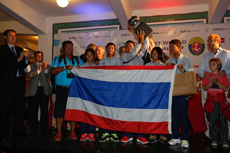 Thailand win the Team Racing title at the 2014 Optimist World Championship photo copyright Matias Capizzano / www.capizzano.com taken at Club Náutico San Isidro and featuring the Optimist class