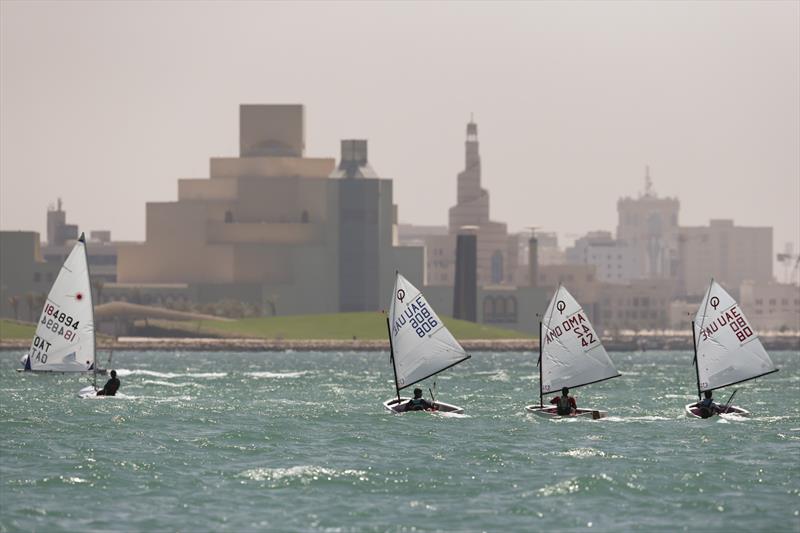 2nd GCC Beach Games 2015 day 2 photo copyright Icarus Sailing Media taken at Doha Sailing Club and featuring the Optimist class