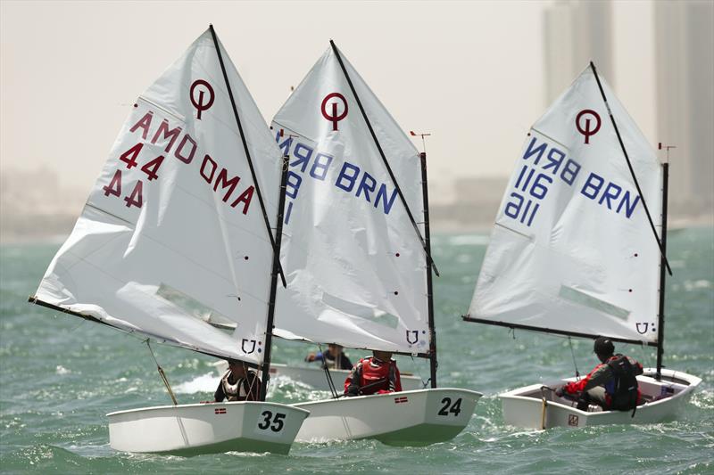 2nd GCC Beach Games 2015 day 2 photo copyright Icarus Sailing Media taken at Doha Sailing Club and featuring the Optimist class