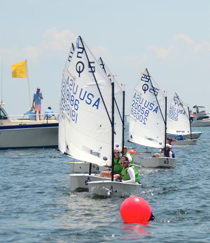 Day 2 of the USODA Team Race National Championship photo copyright Talbot Wilson taken at Pensacola Yacht Club and featuring the Optimist class