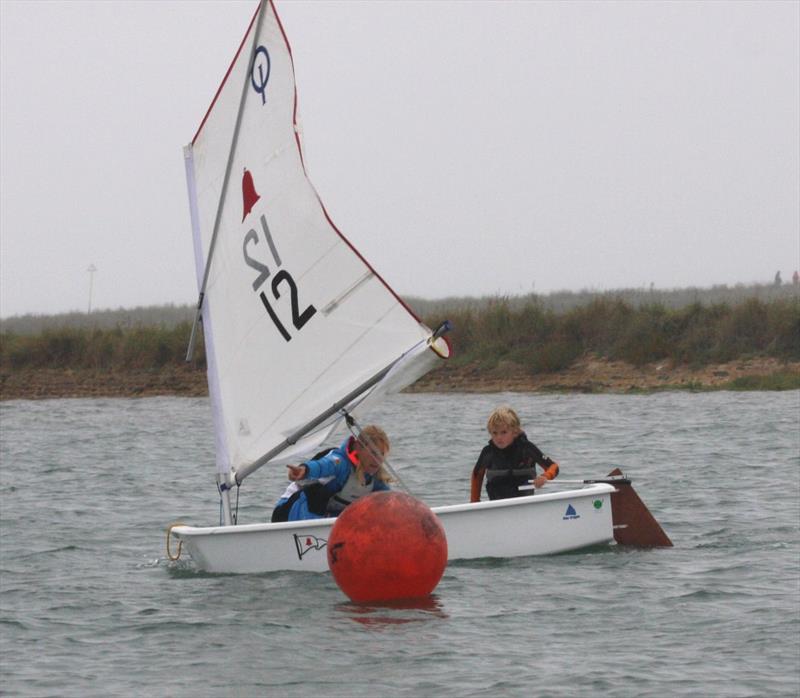 Sarah and Thomas Ayton at Bosham Junior Week photo copyright Dawn Chesher & Greg Grant taken at Bosham Sailing Club and featuring the Optimist class