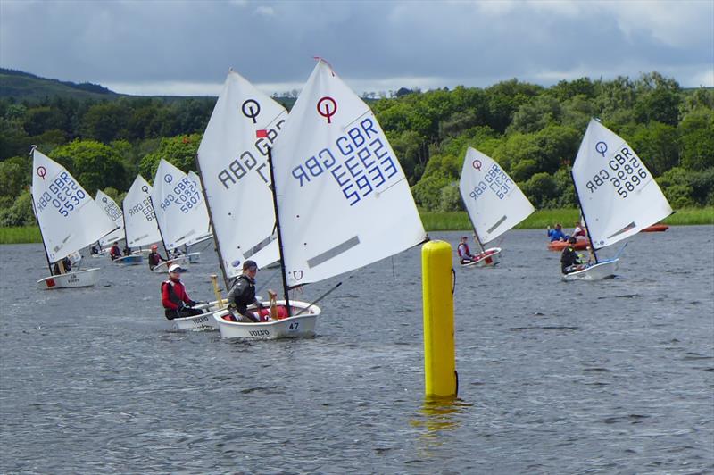 Scottish Optimist Travellers at Annandale photo copyright Stewart Mitchell taken at Annandale Sailing Club and featuring the Optimist class