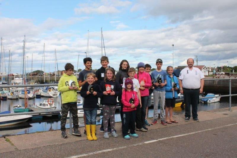 Main prize winners in the Scottish Optimist Traveller at Nairn photo copyright Alec Munro taken at Nairn Sailing Club and featuring the Optimist class
