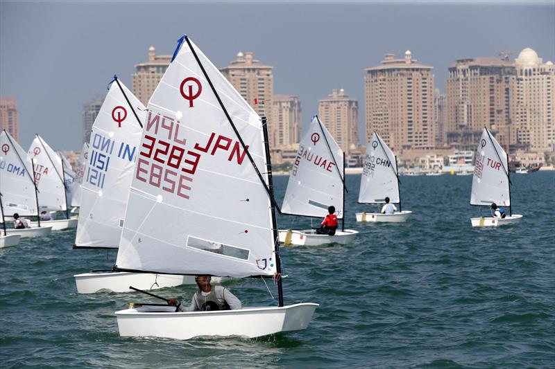 Optimist Asian & Oceanian Championships day 3 photo copyright Jayaram Korambil taken at Qatar Sailing & Rowing Federation and featuring the Optimist class