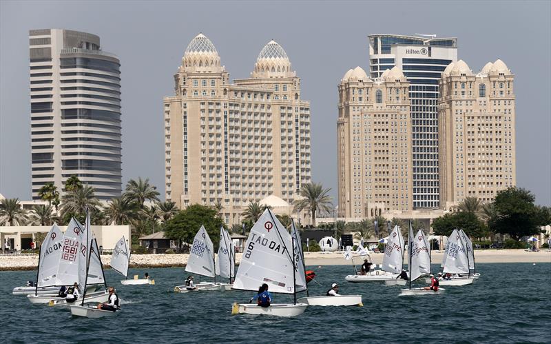 Optimist Asian & Oceanian Championships day 4 photo copyright Jayaram Korambil taken at Qatar Sailing & Rowing Federation and featuring the Optimist class