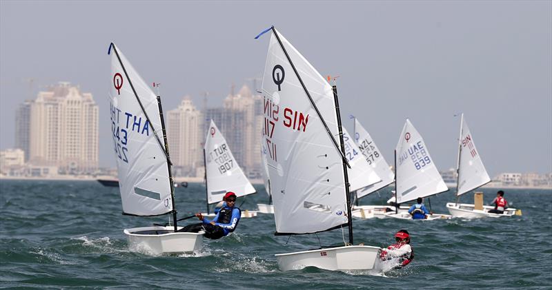 Optimist Asian & Oceanian Championships day 4 photo copyright Jayaram Korambil taken at Qatar Sailing & Rowing Federation and featuring the Optimist class