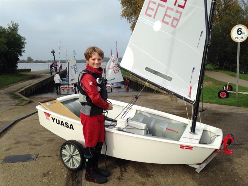 Will Pank during the Topper & Optimist Open at Waveney & Oulton Broad photo copyright Mark Peak taken at Waveney & Oulton Broad Yacht Club and featuring the Optimist class