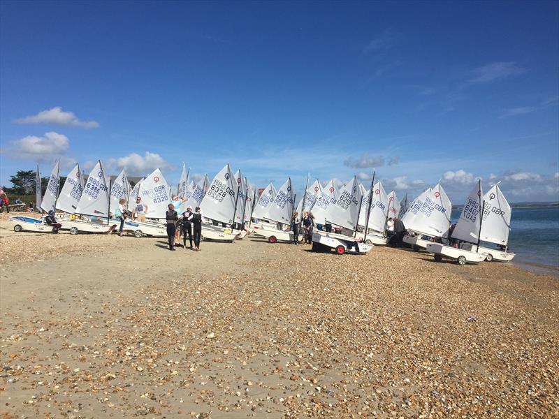 Volvo Gill Optimist Late Summer Championships at Hayling Island photo copyright Paul Hammett taken at Hayling Island Sailing Club and featuring the Optimist class