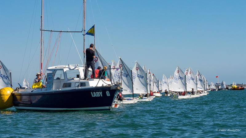 Volvo Gill Optimist Late Summer Championships at Hayling Island photo copyright Peter Hickson taken at Hayling Island Sailing Club and featuring the Optimist class