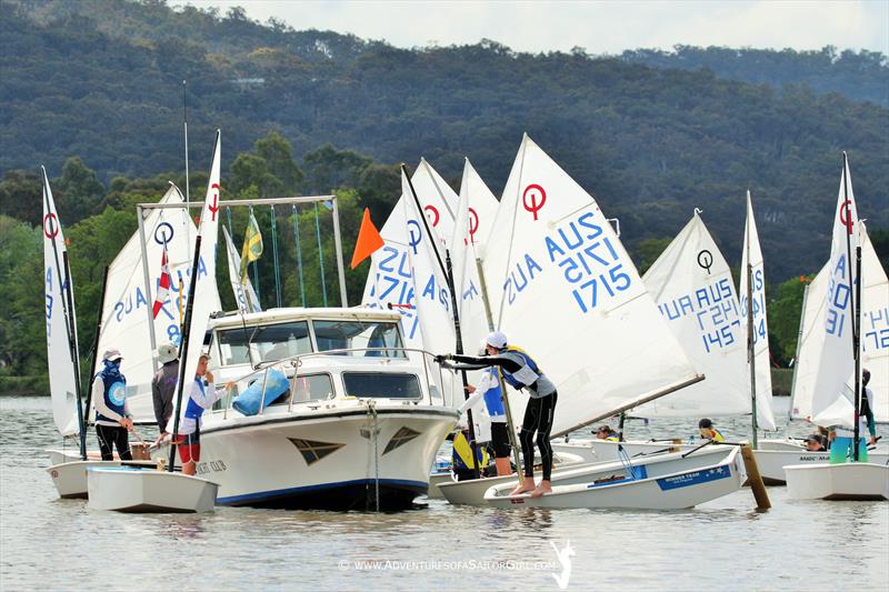Capital Insurance Brokers ACT Optimist Championship at Canberra day 1 photo copyright Nic Douglass / www.AdventuresofaSailorGirl.com taken at Canberra Yacht Club and featuring the Optimist class