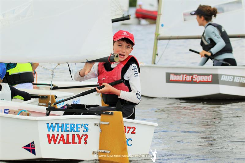 Capital Insurance Brokers ACT Optimist Championship at Canberra day 1 photo copyright Nic Douglass / www.AdventuresofaSailorGirl.com taken at Canberra Yacht Club and featuring the Optimist class