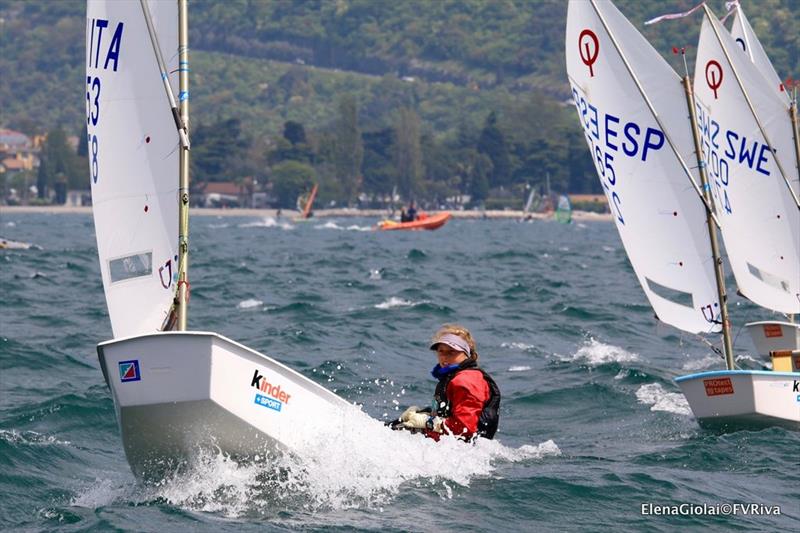 35th Lake Garda Optimist Meeting day 4 photo copyright Elena Giolai / Fraglia Vela Riva taken at Fraglia Vela Riva and featuring the Optimist class