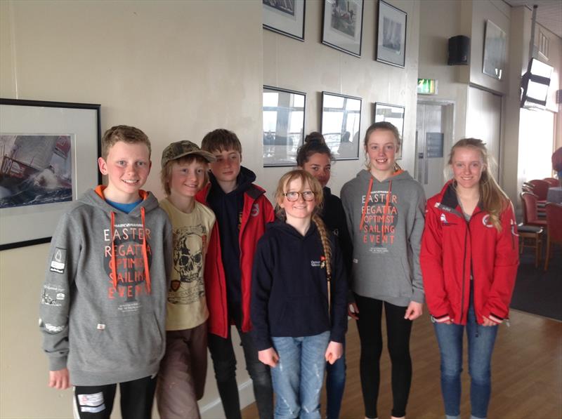 Development Team (l-r) Alistair Coombs, Tyler Greene, Will Martin, Tasmyn Greene, Ella Lance, Florence Brellisford, Emily Mueller- not present Freddie Lonsdale photo copyright Alan Williams taken at Weymouth & Portland Sailing Academy and featuring the Optimist class