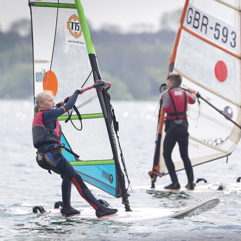 Techno sailor Caitlin Boothroyd on day 2 of the RYA Eric Twiname Championships - photo © Dan Towers / onEdition / RYA