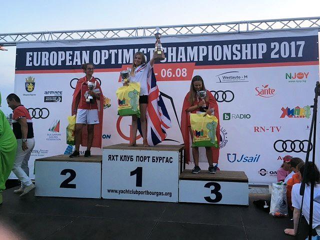India Page-Wood wins the Optimist Europeans in Bulgaria photo copyright Kristine Page-Wood taken at  and featuring the Optimist class