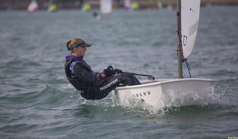 Ellie Thomas during the RYA Welsh Zone Championships photo copyright RYA Cymru Wales taken at Fishguard Bay Yacht Club and featuring the Optimist class