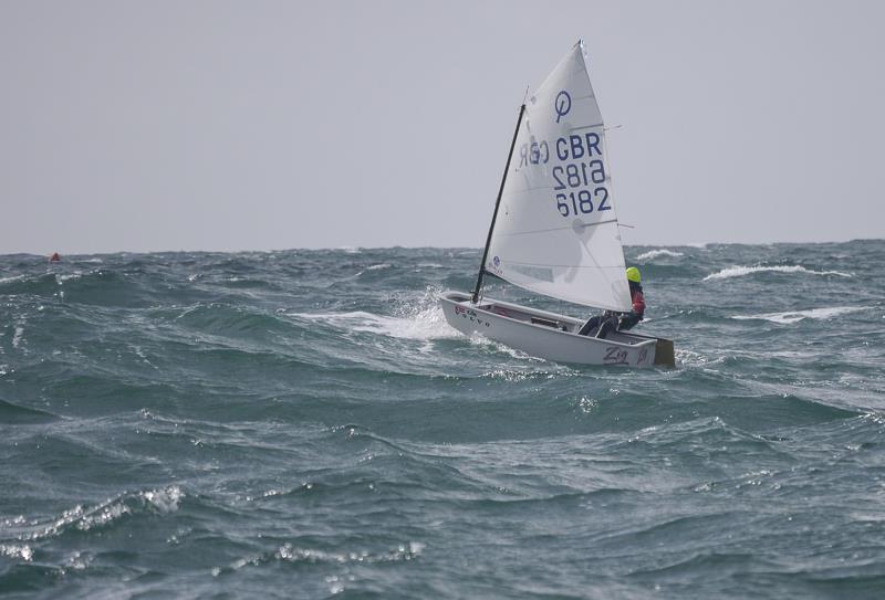 SW Zone Optimist Open at Lyme Regis photo copyright Pauline Rook taken at Lyme Regis Sailing Club and featuring the Optimist class