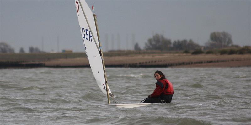 Jemima Cook finishes 2nd in the RCYC Marco Polo Pursuit Race 2017 photo copyright Tammy Fisher taken at Royal Corinthian Yacht Club, Burnham and featuring the Optimist class
