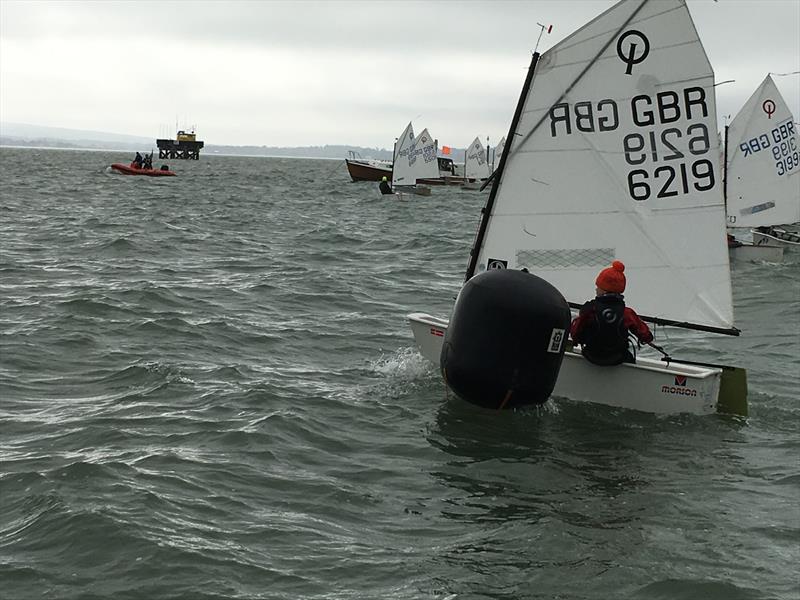 Volvo Gill Optimist Spring Championship in Lymington photo copyright David Davies taken at Royal Lymington Yacht Club and featuring the Optimist class