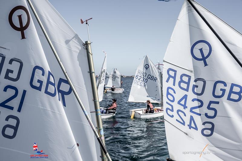 Optimist Selection Trials at the WPNSA photo copyright Alex & David Irwin / www.sportography.tv taken at Weymouth & Portland Sailing Academy and featuring the Optimist class