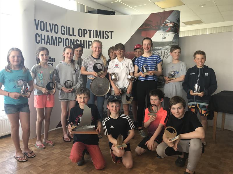 Volvo Gill Optimist Inlands prize giving photo copyright IOCA UK taken at Grafham Water Sailing Club and featuring the Optimist class