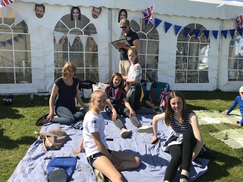 Enjoying the sunshine and the Royal Wedding at the Volvo Gill Optimist Inlands photo copyright IOCA UK taken at Grafham Water Sailing Club and featuring the Optimist class
