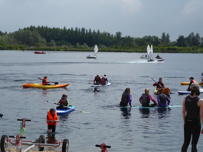 Fun in the sun during the Bowmoor Oppie Camp photo copyright Douglas Roberts taken at Bowmoor Sailing Club and featuring the Optimist class