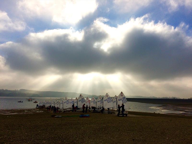 Nearly 100 oppie sailors gathered to take part in the last event of the year, in very cold and challenging sailing conditions for the Optimist Winter Championship at Carsington photo copyright Valeria Sesto taken at Carsington Sailing Club and featuring the Optimist class