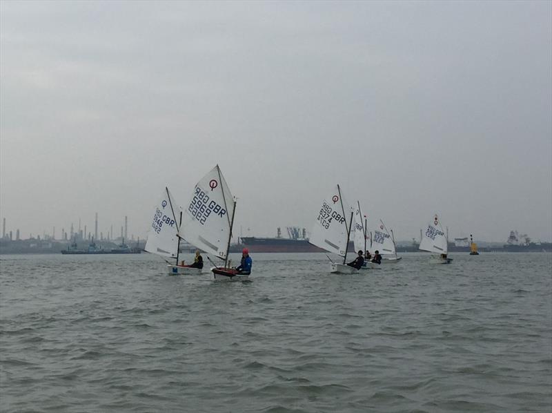 IOCA South Easter Training at Hamble photo copyright Zara Howarth taken at Hamble River Sailing Club and featuring the Optimist class