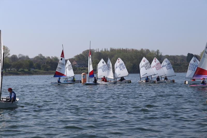 Optimists at the Grafham Easter Egg Youth Regatta - photo © Roger Cerrato