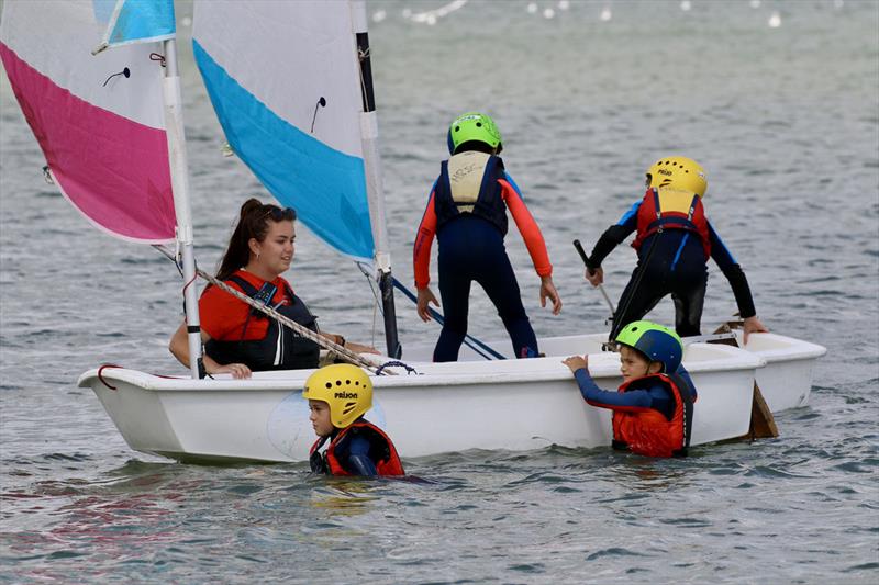 Hamble River Sailing Club Centenary Founders Day Sail Past photo copyright Gill Pearson taken at Hamble River Sailing Club and featuring the Optimist class