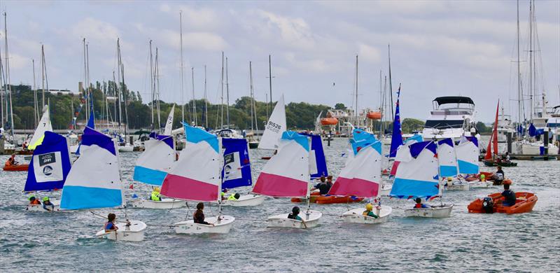 Hamble River Sailing Club Centenary Founders Day Sail Past photo copyright Gill Pearson taken at Hamble River Sailing Club and featuring the Optimist class