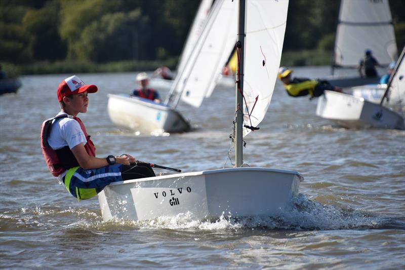 Henry Means during Oulton Week 2019 photo copyright Trish Barnes taken at Waveney & Oulton Broad Yacht Club and featuring the Optimist class