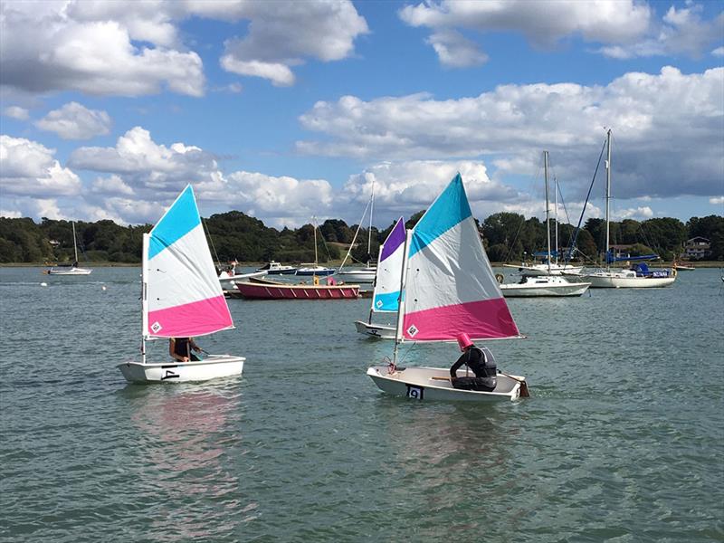 HRSC Centenary Challenge Trophy in Oppies photo copyright Vicki Weston taken at Hamble River Sailing Club and featuring the Optimist class