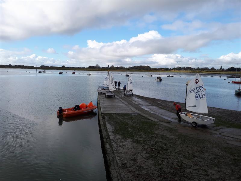 IOCA South Pre Zone Winter Training at Bosham photo copyright Andy Kerr taken at Bosham Sailing Club and featuring the Optimist class