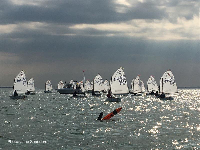 Optimist Open at Hamble River Sailing Club photo copyright Jane Saunders taken at Hamble River Sailing Club and featuring the Optimist class