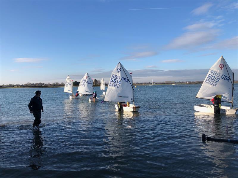 IOCA South Pre-RTG Winter Training at Bosham photo copyright Roger Cerrato taken at Bosham Sailing Club and featuring the Optimist class