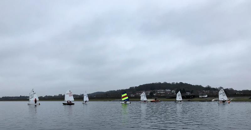 Optimist pathway sailors year-end sail at King George photo copyright Andrew Byrne taken at King George Sailing Club and featuring the Optimist class