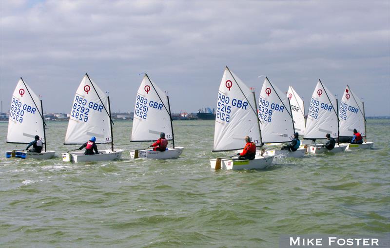 2021 Hamble Warming Pan photo copyright Mike Foste taken at Hamble River Sailing Club and featuring the Optimist class