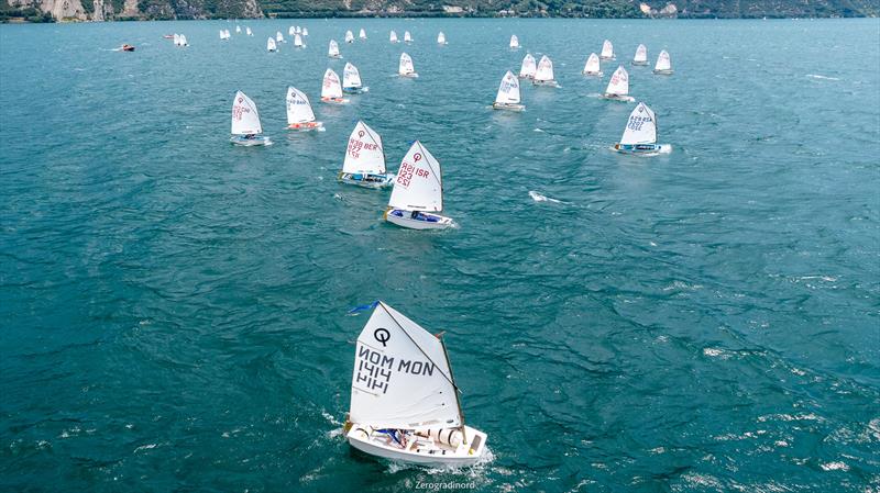 2021 Optimist World Championship day 2 photo copyright Matias Capizzano / www.capizzano.com taken at Fraglia Vela Riva and featuring the Optimist class